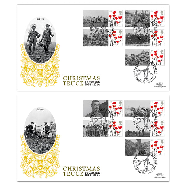 1914 Christmas Truce Commemorative Sheet Special Gold Pair