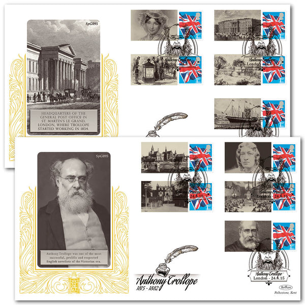 2015 Anthony Trollope Commemorative Sheet Special Gold Pair