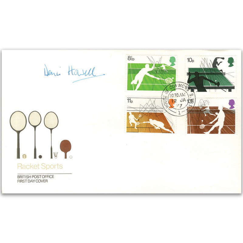 1977 Racket Sports - House of Commons CDS - Signed Dennis Howell