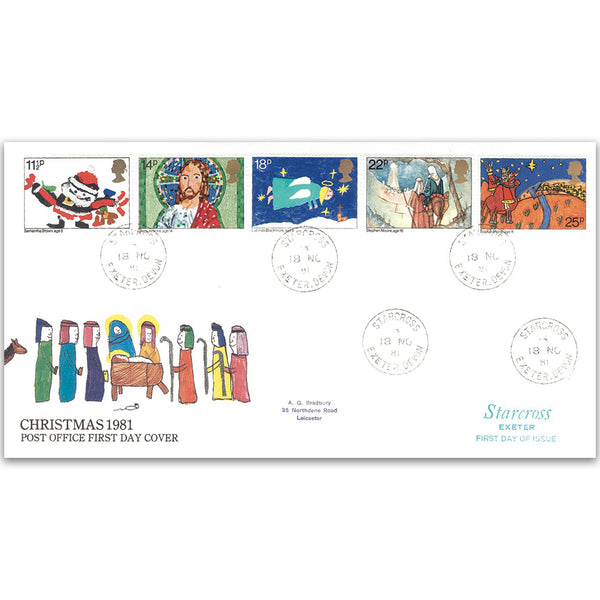 1981 Christmas - Post Office FDC - Starcross CDS