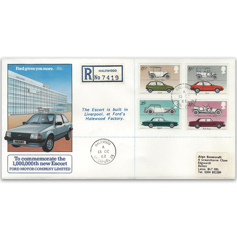 1982 Cars - Millionth Escort cover - Haleword, Liverpool CDS