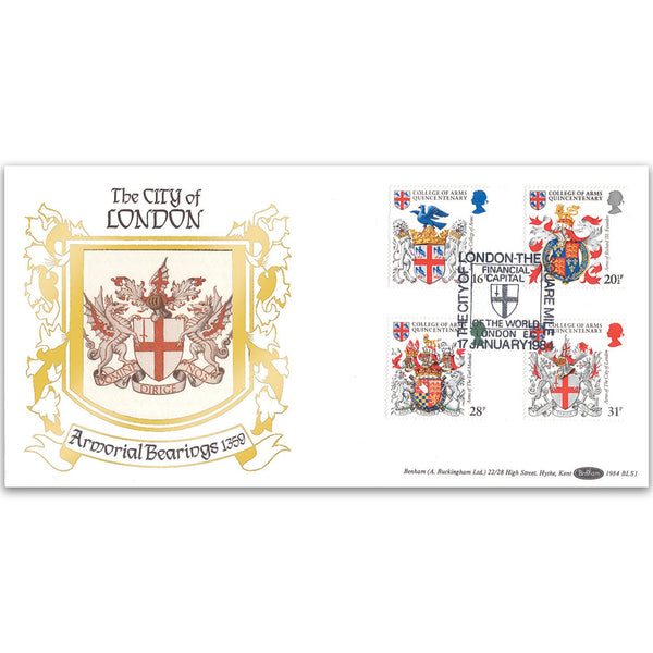 1984 Heraldry - Benham BLS - City of London Square Mile Handstamp