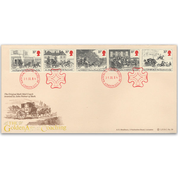 1984 Mail Coach 200th - NPM Handstamp