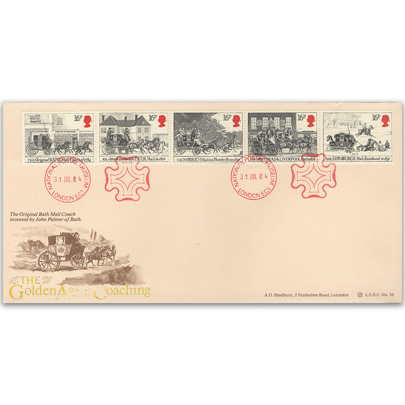 1984 Mail Coach 200th - NPM Handstamp