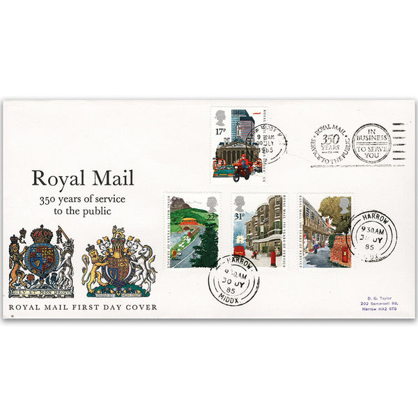 1985 350 Years of Royal Mail - Harrow CDS