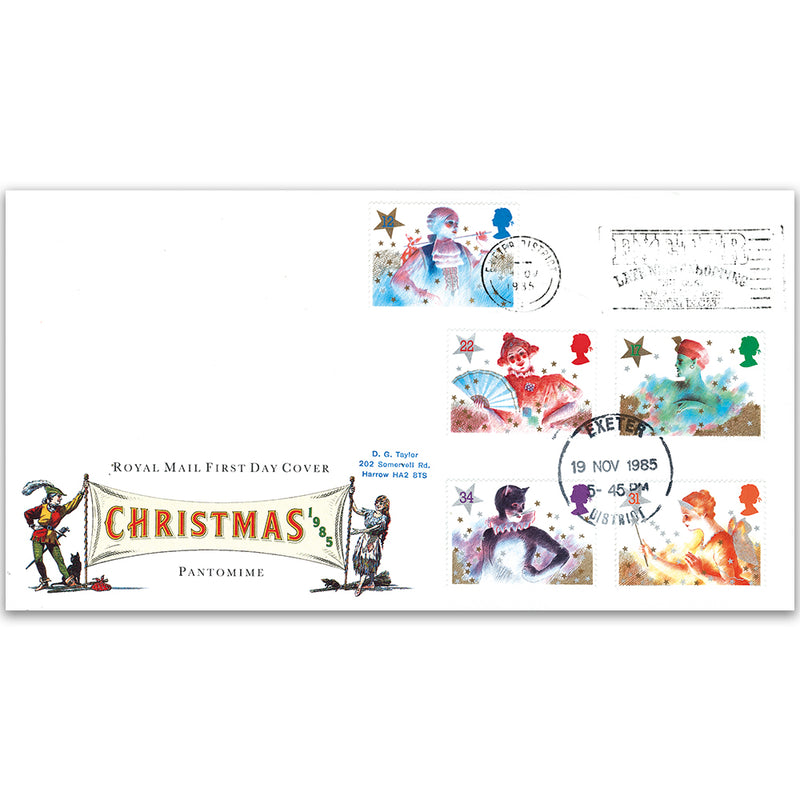 1985 Christmas - Royal Mail FDC - Exeter Shopping Slogan