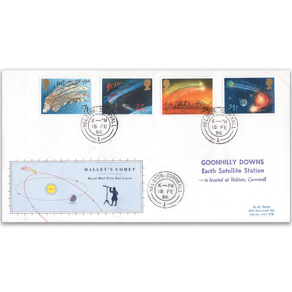 1986 Halley's Comet Royal Mail FDC - Helston CDS