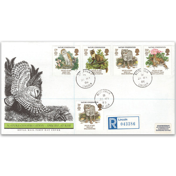 1986 Nature Conservation - Royal Mail FDC - Nettleham CDS