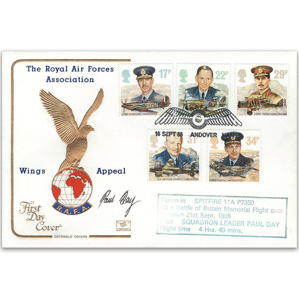 1986 RAF Cotswold Official - Flown - Signed by Sqn. Ldr. P. Day