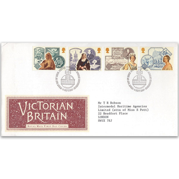1987 Victorian Britain - Royal Mail FDC - Philatelic Bureau, Edinburgh