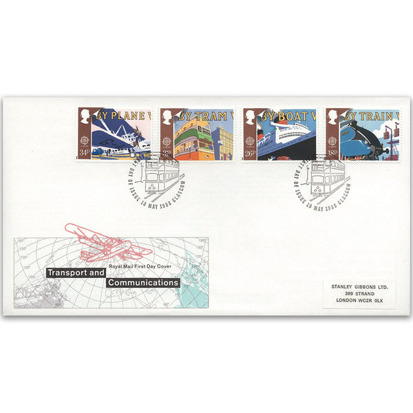 1988 Transport & Communications - Royal Mail FDC - Glasgow h/s