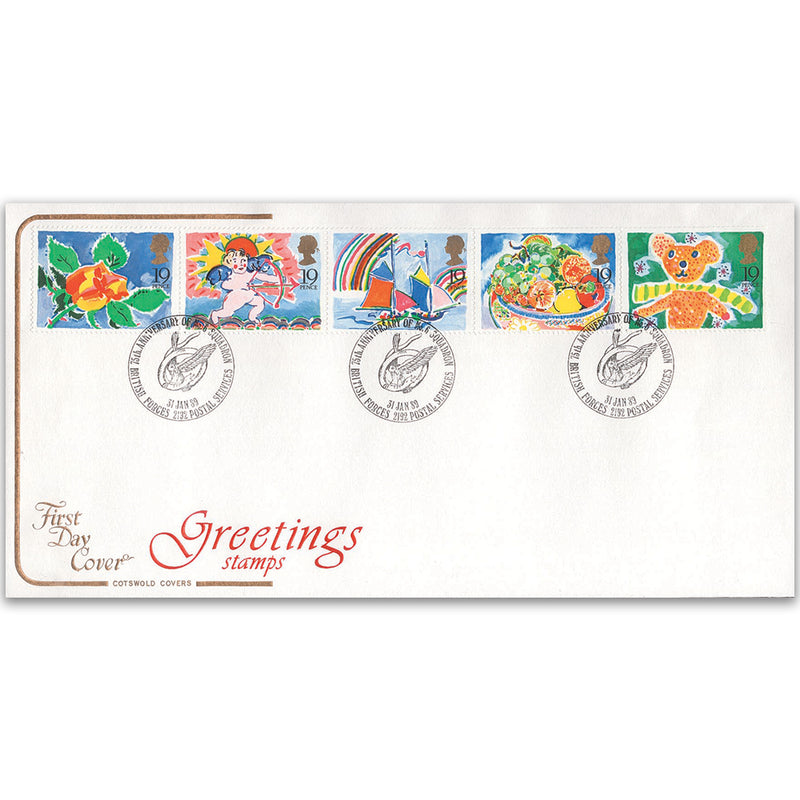 1989 Greetings Cotswold Cover - BFPS 2192 Cancellation