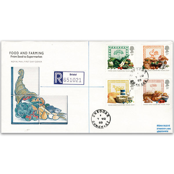 1989 Food & Farming Year: Cheddar CDS - Royal Mail FDC