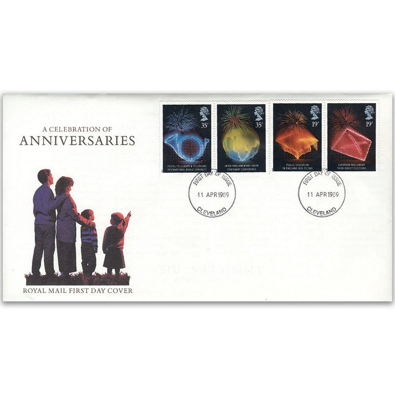 1989 Anniversaries - Royal Mail FDC - Cleveland FDI