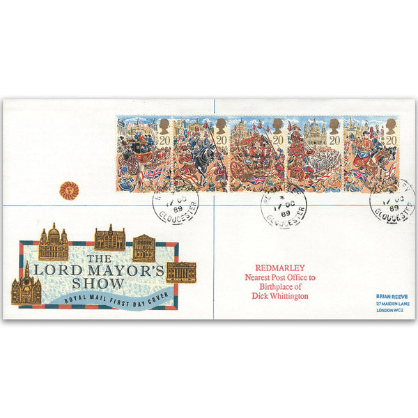 1989 Lord Mayor's Show - Royal Mail FDC - Redmarley CDS