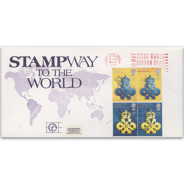 1990 Queens Award - Stamp World London Slog Stampway Cover