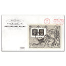 1990 Penny Black M/S Postman of the Year Slogan Bury