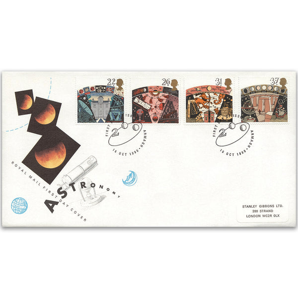 1990 Astronomy Royal Mail cover, Armagh h/s