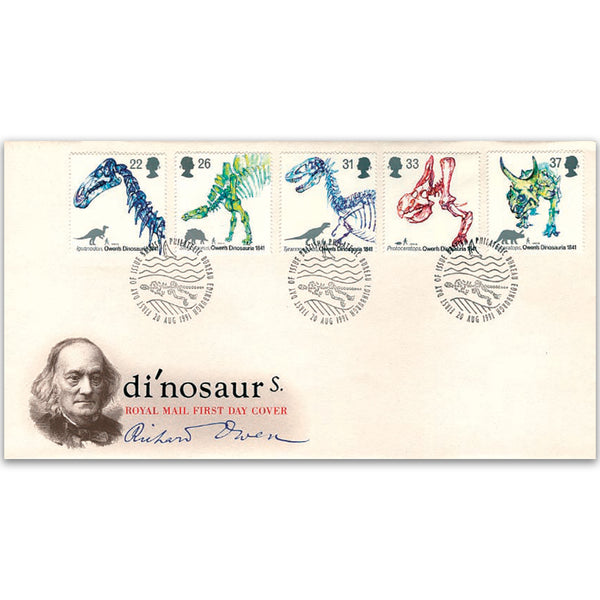 1991 Dinosaurs Royal Mail FDC - Edinburgh Philatelic Bureau