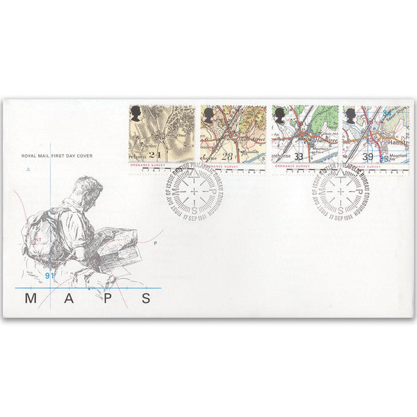 1991 Maps R.M. cover, Bureau, Edinburgh h/s