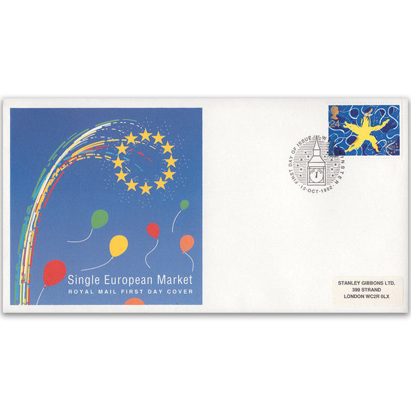 1992 Single European Market - Royal Mail FDC - Westminster FDI