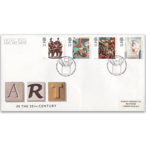 1993 Europa: Art in the 20th Century Royal Mail FDC - BPB Edinburgh