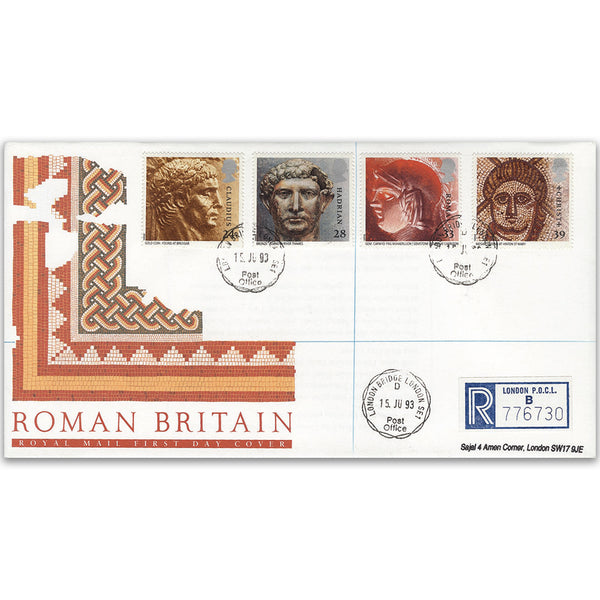 1993 Roman Britain - Royal Mail FDC - London Bridge CDS