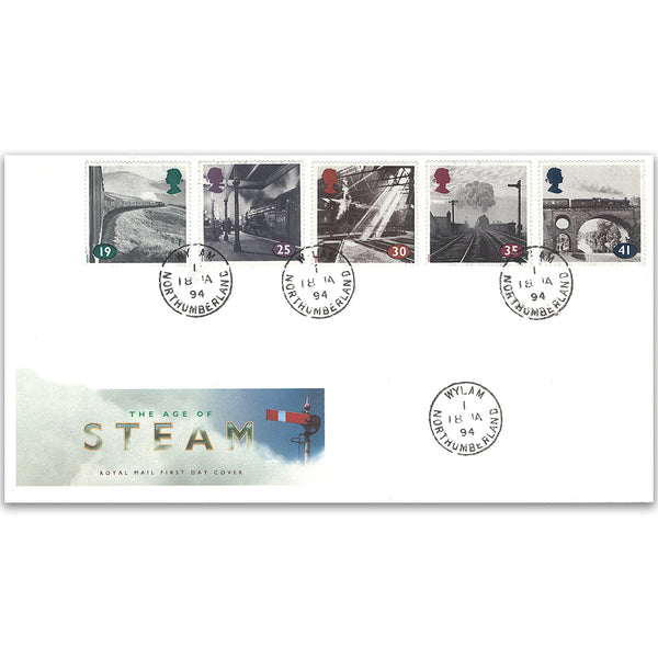 1994 Age of Steam - Royal Mail First Day Cover - Wylam, Northumberland CDS