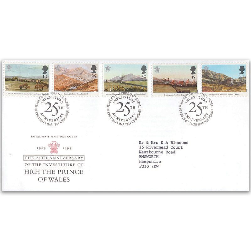 1994 Investiture of Prince of Wales 25th  - Philatelic Bureau, Edinburgh