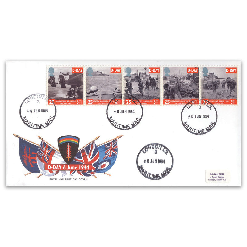 1994 D-Day - Maritime Mail CDS