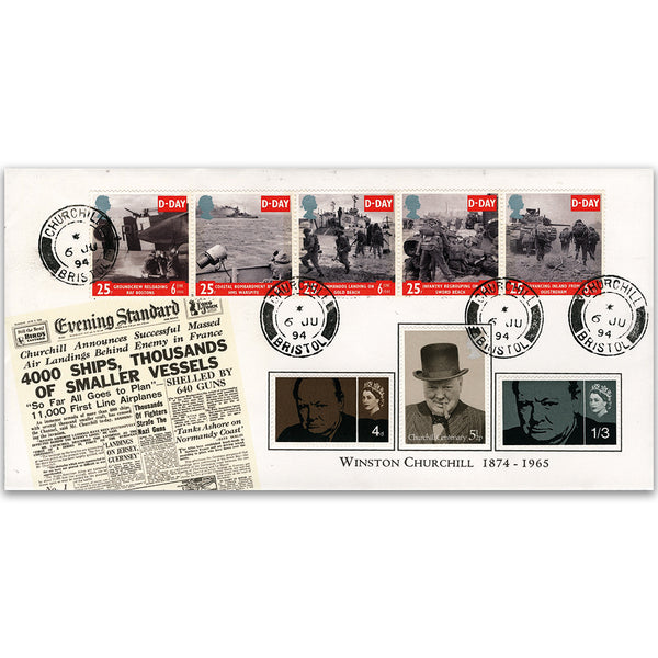 1994 D-Day Churchill CDS, Special Cover