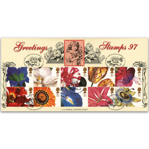 1997 Greetings: Flower Paintings - Bradbury - Kew Gardens Official