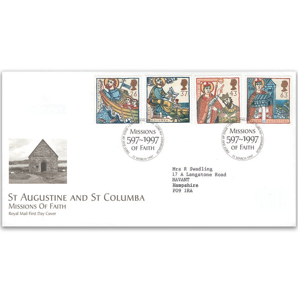1997 Missions of Faith Royal Mail Cover - Bureau, Edinburgh