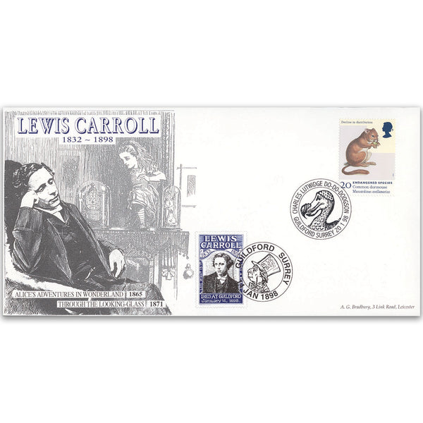 1998 Endangered Species - Dormouse - Guildford Handstamp for Death of Lewis Carroll