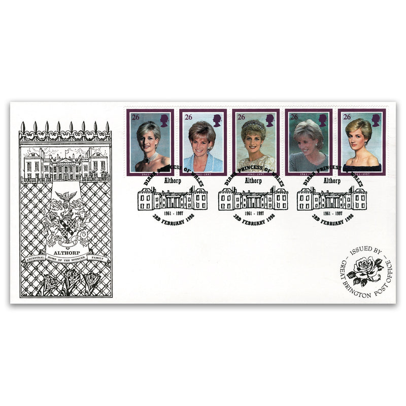 1998 Diana Althorp - Great Brington P.O Official