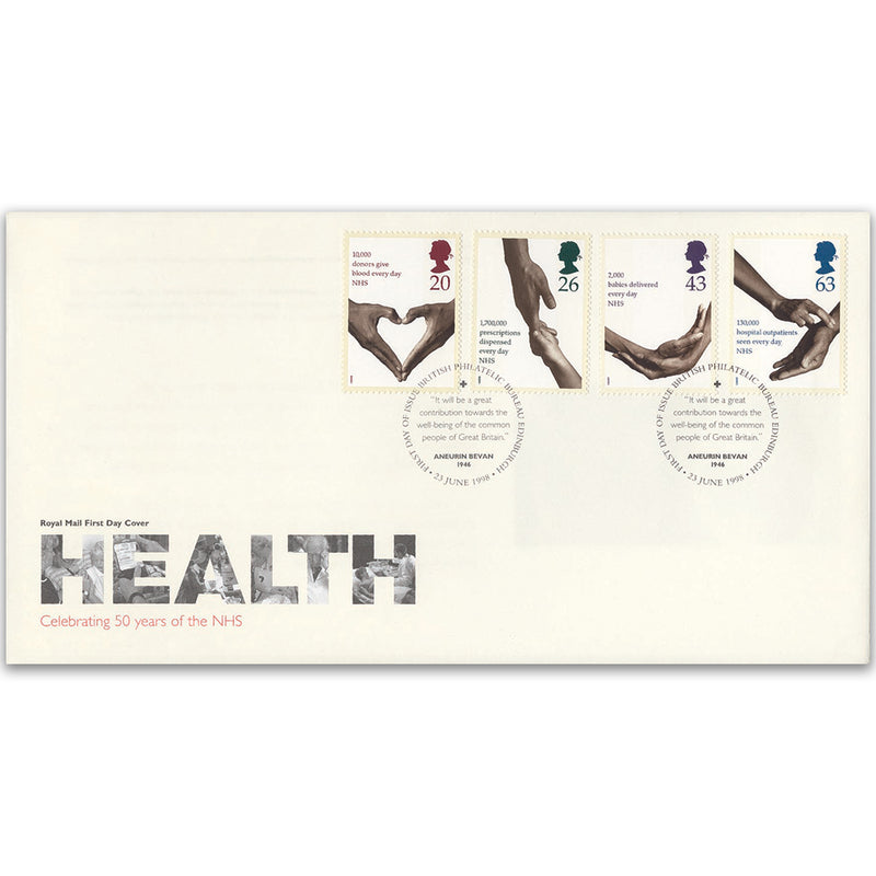 1998 Health Royal Mail Cover - Bureau, Edinburgh