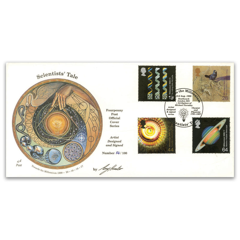 1999 Scientists 4d-Southwark H/S. Signed by cover Designer