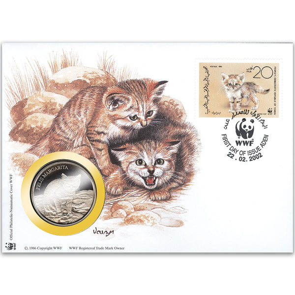 2002 Yemen - Sandcat WWF Medal Cover