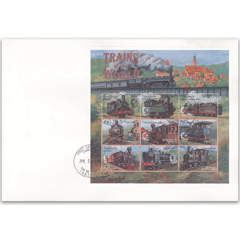 1995 First Day Cover - Trains of the World - Tanzania