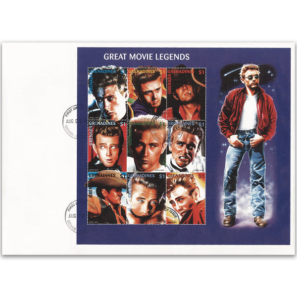 1997 First Day Cover - Great Movie Legends - James Dean -  Grenadines
