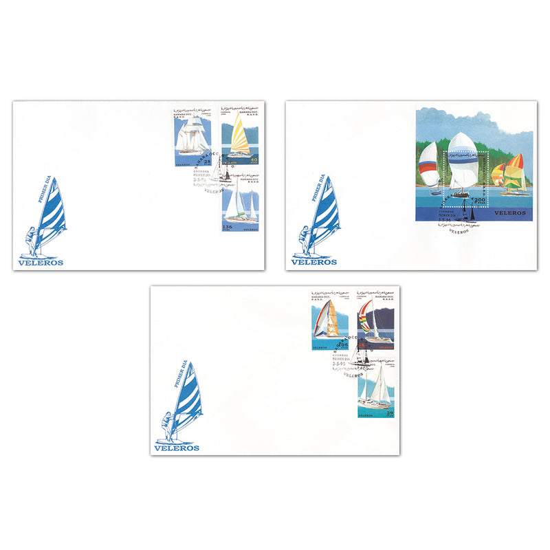 1996 Stamp Covers Sahara Set Of 3 Maritime Covers