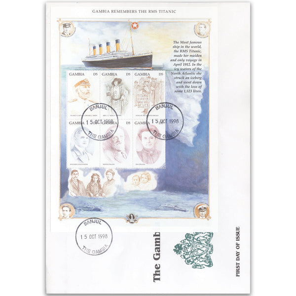 1989 First Day Cover - Gambia Remembers the RMS Titanic - Gambia