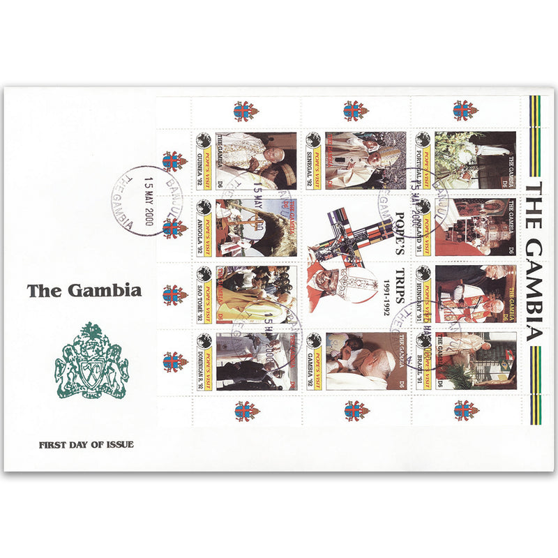 2000 First Day Cover - The Pope's Visits 1993 - Gambia