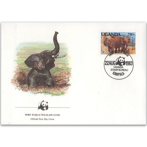 1983 Uganda - African Elephant WWF Cover